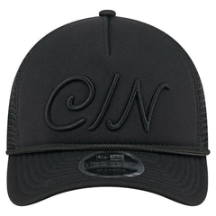 Cincinnati Reds New Era City Initial 9FORTY A-Frame M-Crown Adjustable Trucker Hat - Black Hats
