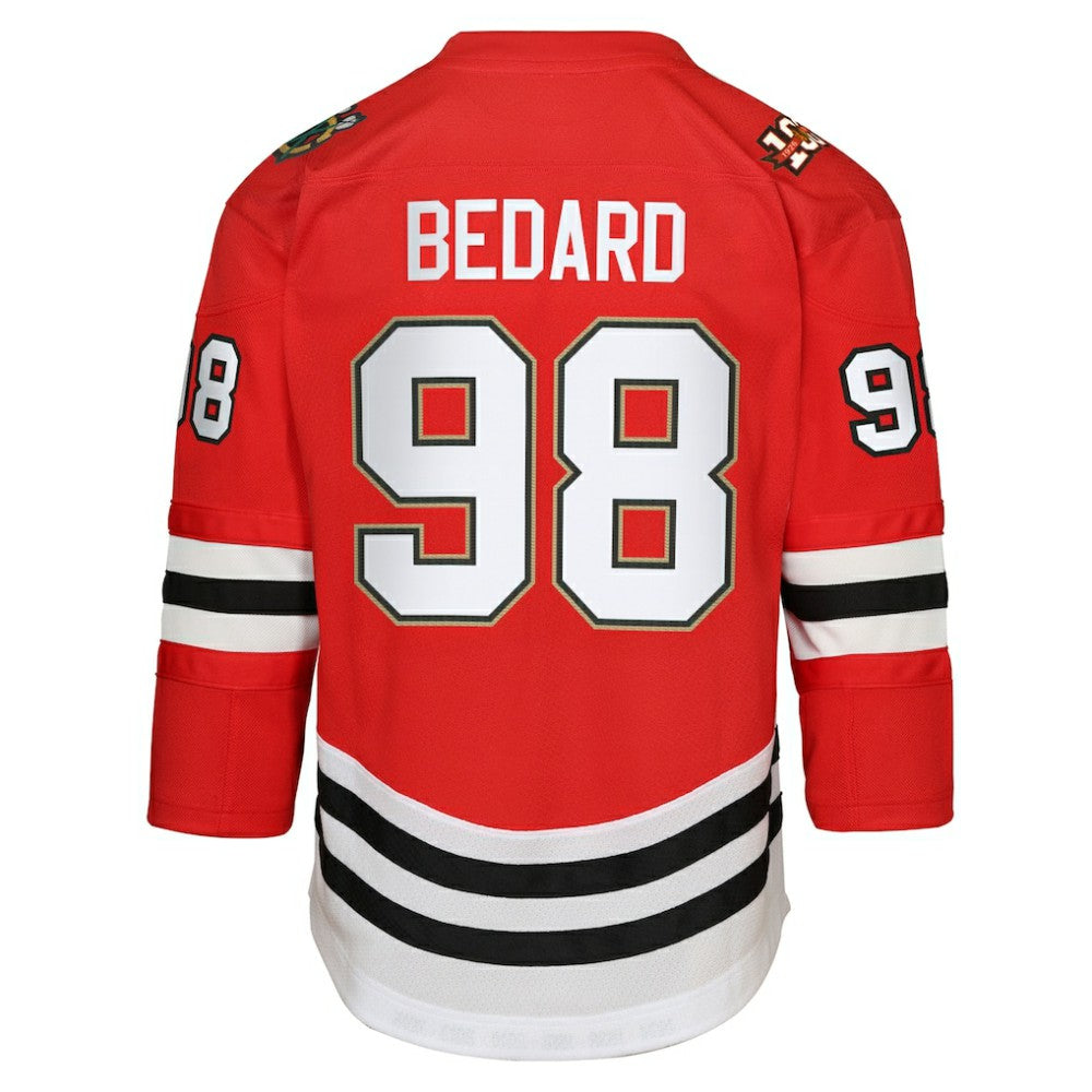 Connor Bedard Chicago Blackhawks Youth Home Centennial Premier Jersey - Red | US 202597405