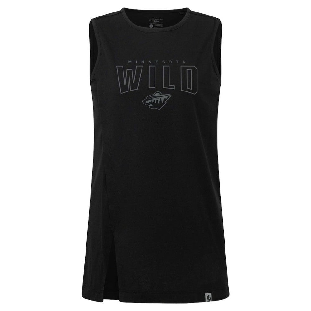 Minnesota Wild Levelwear Women's Influx Darkmoon Tank Top - Black | US 202597418
