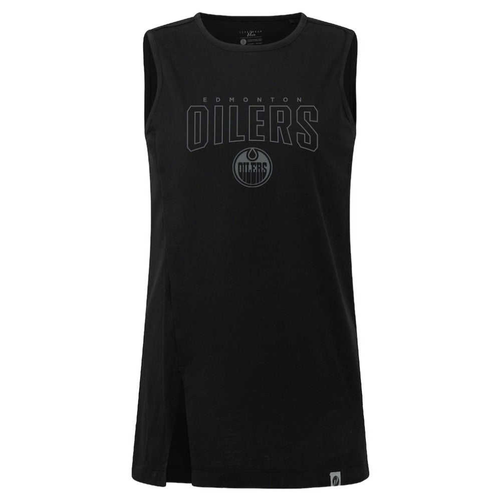 Edmonton Oilers Levelwear Women's Influx Darkmoon Tank Top - Black | US 202597423