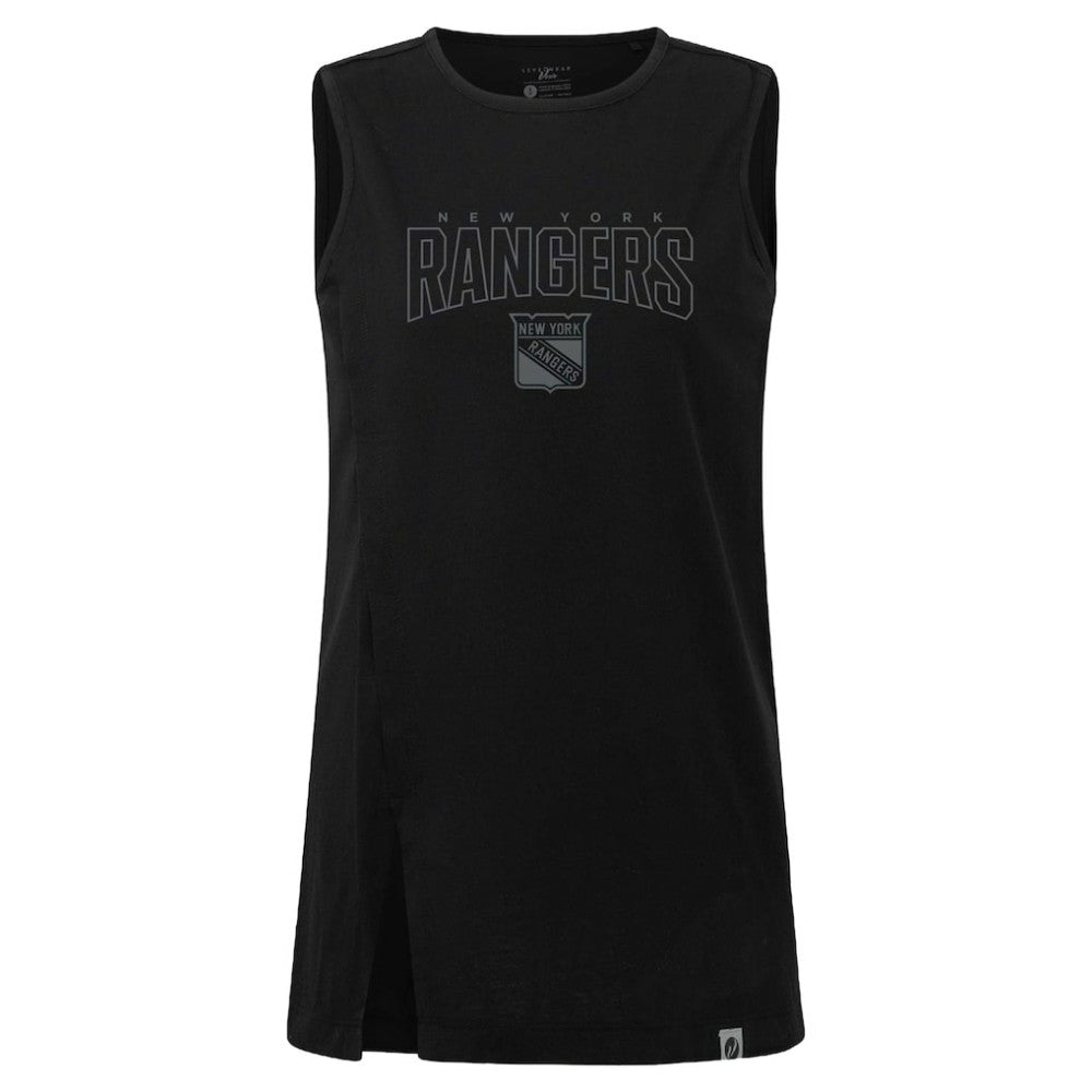 New York Rangers Levelwear Women's Influx Darkmoon Tank Top - Black | US 202597427