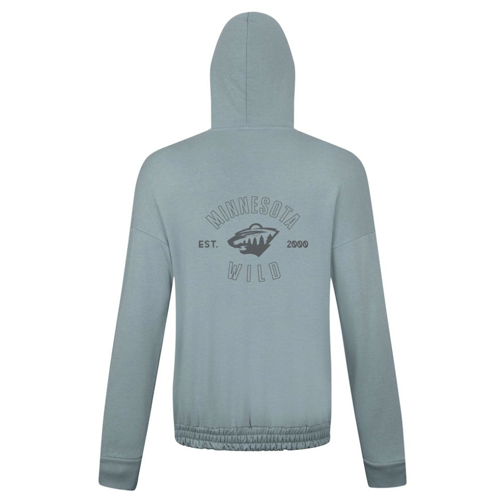 Minnesota Wild Levelwear Women's Waterfall Nightfall Pullover Hoodie - Gray | US 202597627