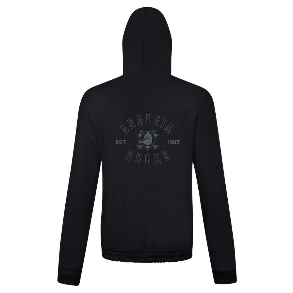 Anaheim Ducks Levelwear Women's Waterfall Nightfall Pullover Hoodie - Black | US 202597637