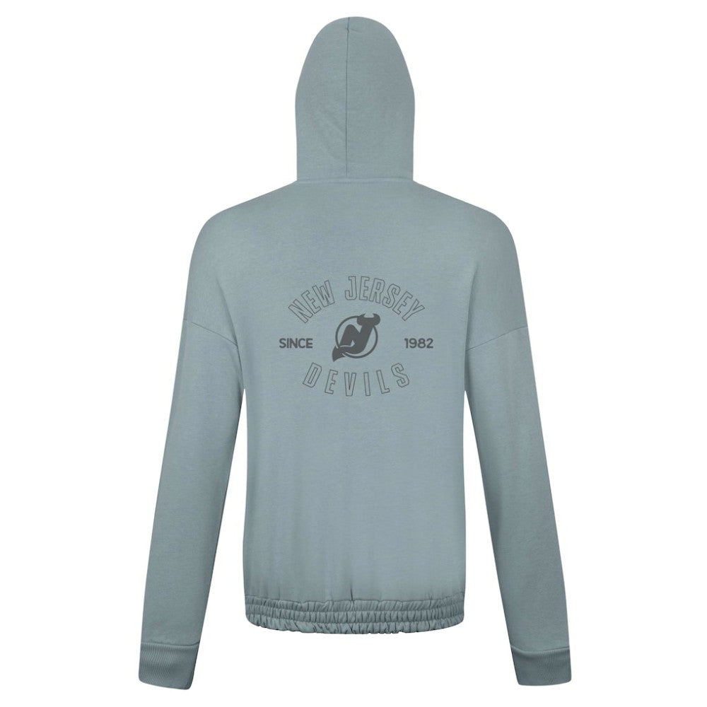 New Jersey Devils Levelwear Women's Waterfall Nightfall Pullover Hoodie - Gray | US 202597639