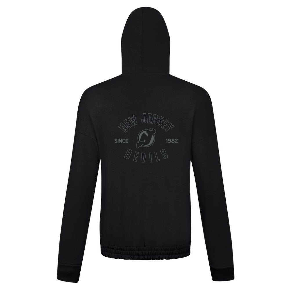 New Jersey Devils Levelwear Women's Waterfall Nightfall Pullover Hoodie - Black | US 202597641