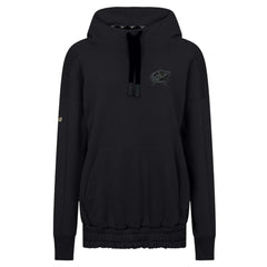 Columbus Blue Jackets Levelwear Women's Waterfall Nightfall Pullover Hoodie - Black | US 202597653