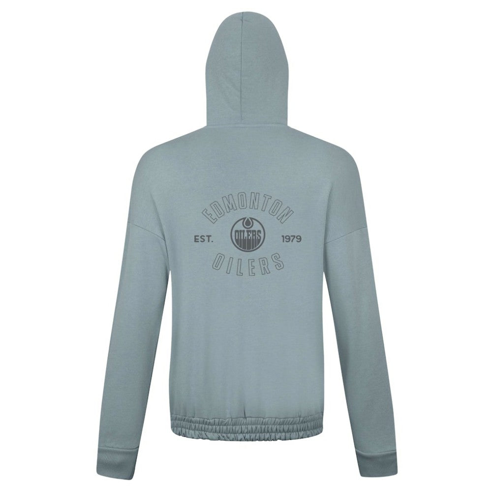 Edmonton Oilers Levelwear Women's Waterfall Nightfall Pullover Hoodie - Gray | US 202597668