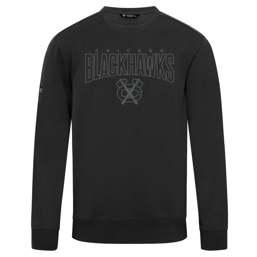 Chicago Blackhawks Levelwear Zane Darkmoon Pullover Sweatshirt - Black | US 202597689