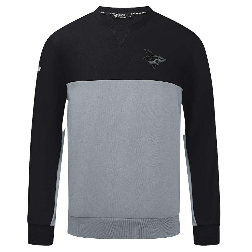 San Jose Sharks Levelwear Legacy Nightfall Pullover Sweatshirt - Black/Gray | US 202597862