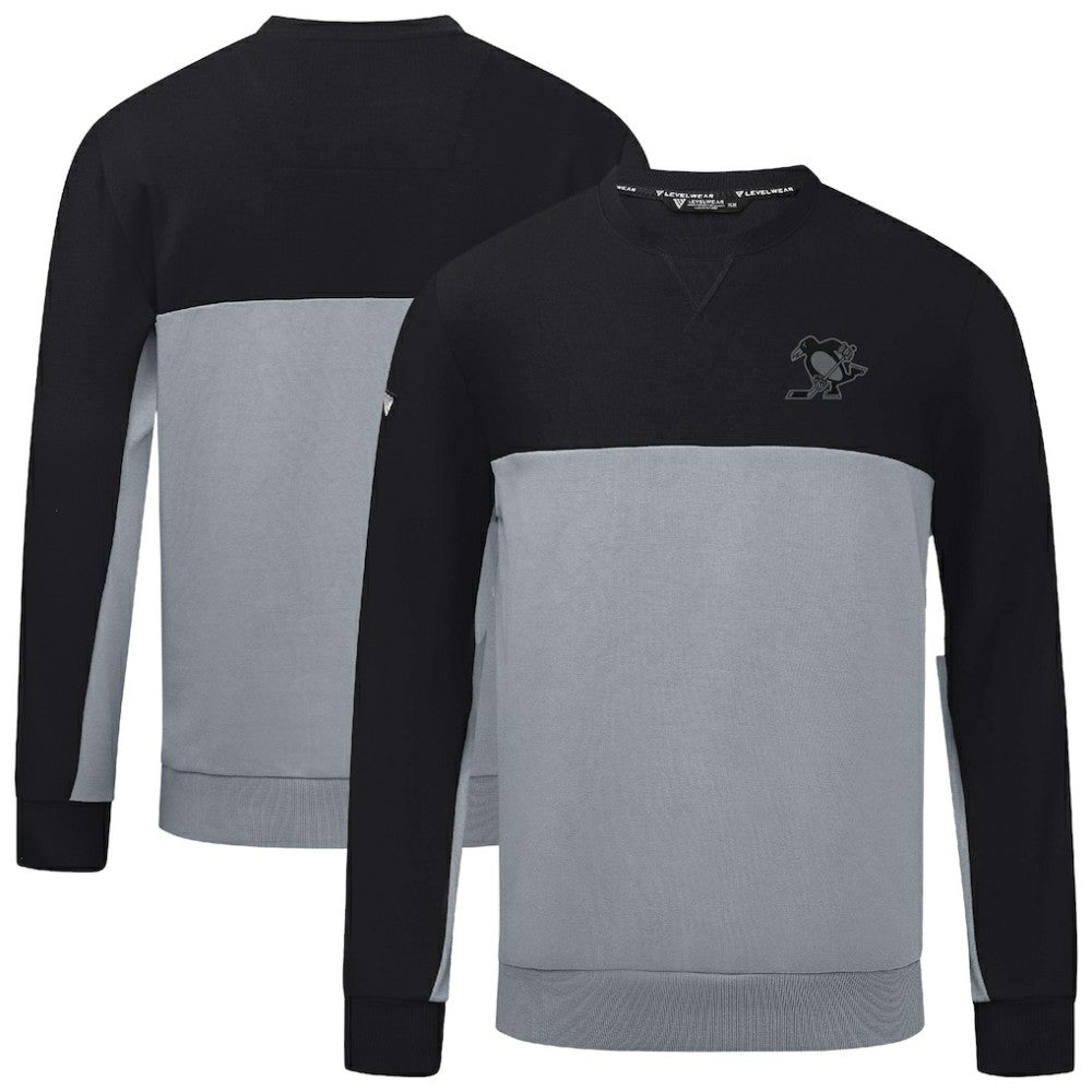 Pittsburgh Penguins Levelwear Legacy Nightfall Pullover Sweatshirt - Black/Gray | US 202597866