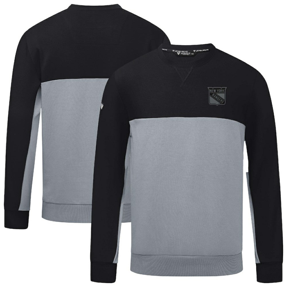 New York Rangers Levelwear Legacy Nightfall Pullover Sweatshirt - Black/Gray | US 202597868
