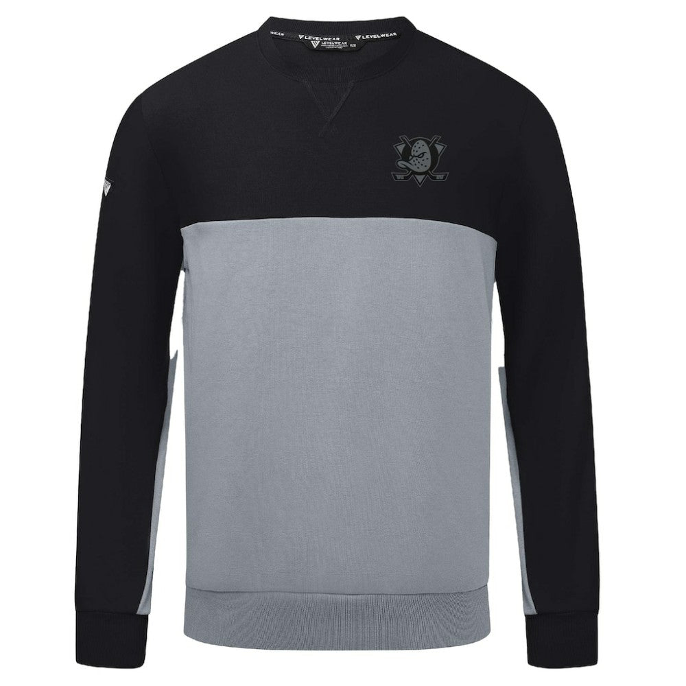 Anaheim Ducks Levelwear Legacy Nightfall Pullover Sweatshirt - Black/Gray | US 202597870
