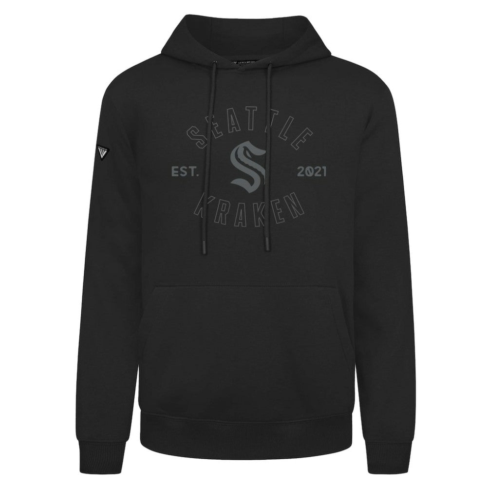 Seattle Kraken Levelwear Podium Abyssal Pullover Hoodie - Black | US 202597903