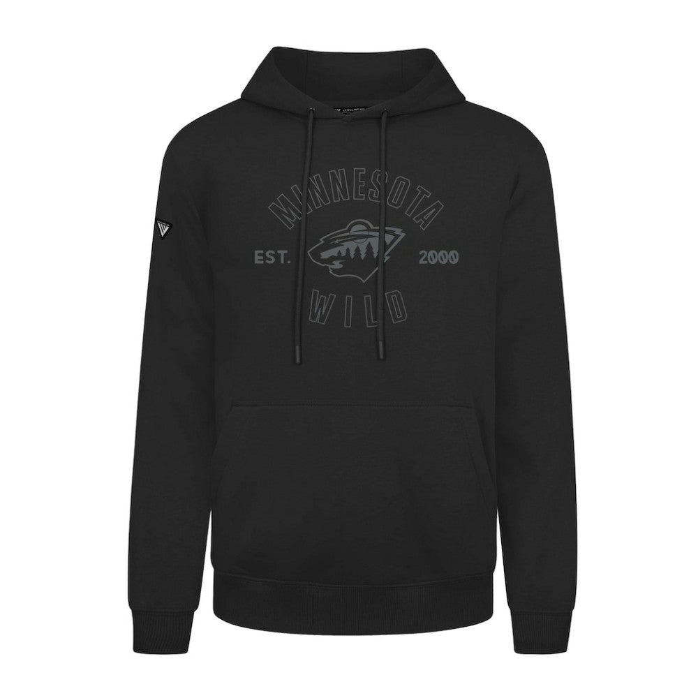Minnesota Wild Levelwear Podium Abyssal Pullover Hoodie - Black | US 202597921