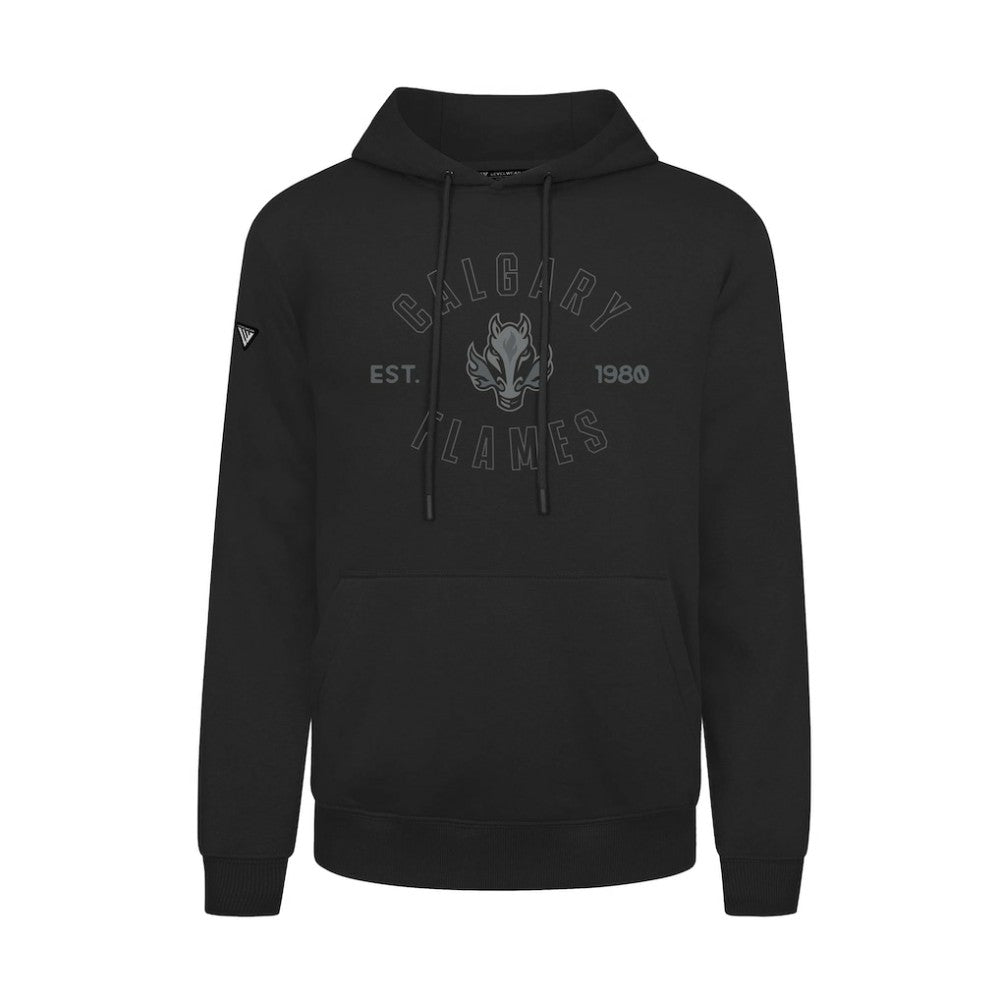 Calgary Flames Levelwear Podium Abyssal Pullover Hoodie - Black | US 202597932