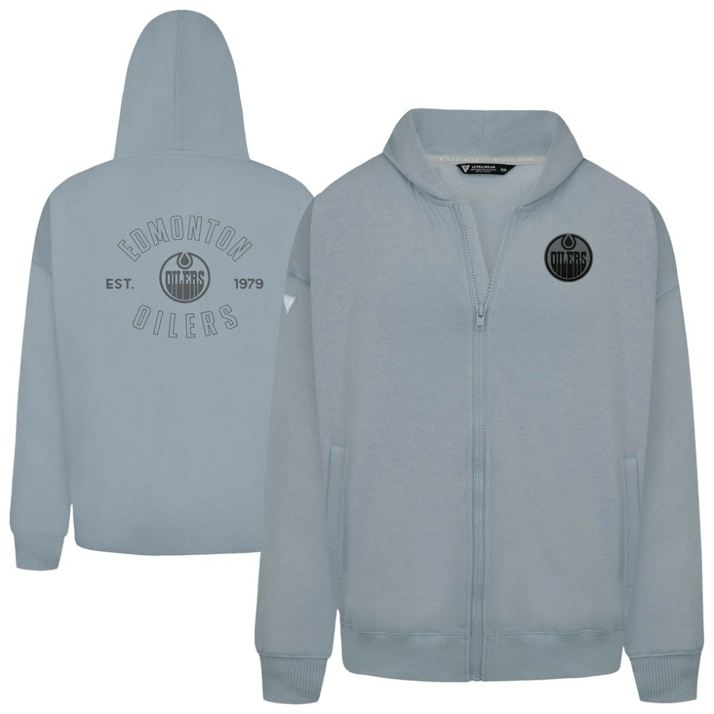 Edmonton Oilers Levelwear Uphill Abyssal Full-Zip Hoodie - Gray | US 202598011