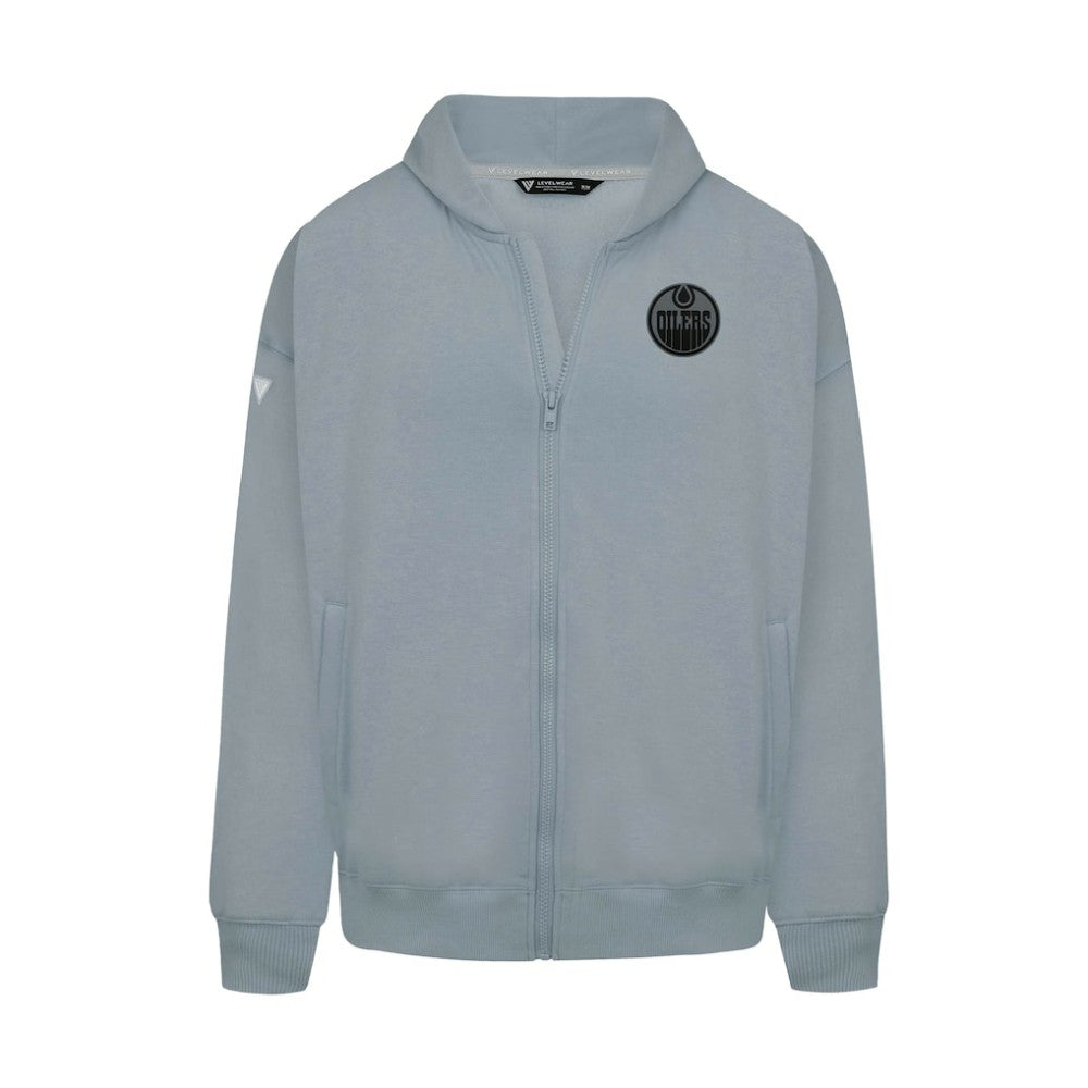 Edmonton Oilers Levelwear Uphill Abyssal Full-Zip Hoodie - Gray | US 202598011
