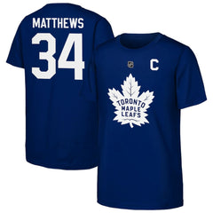 Auston Matthews Toronto Maple Leafs Outerstuff Youth Player Name & Number T-Shirt - Blue | US 202598389
