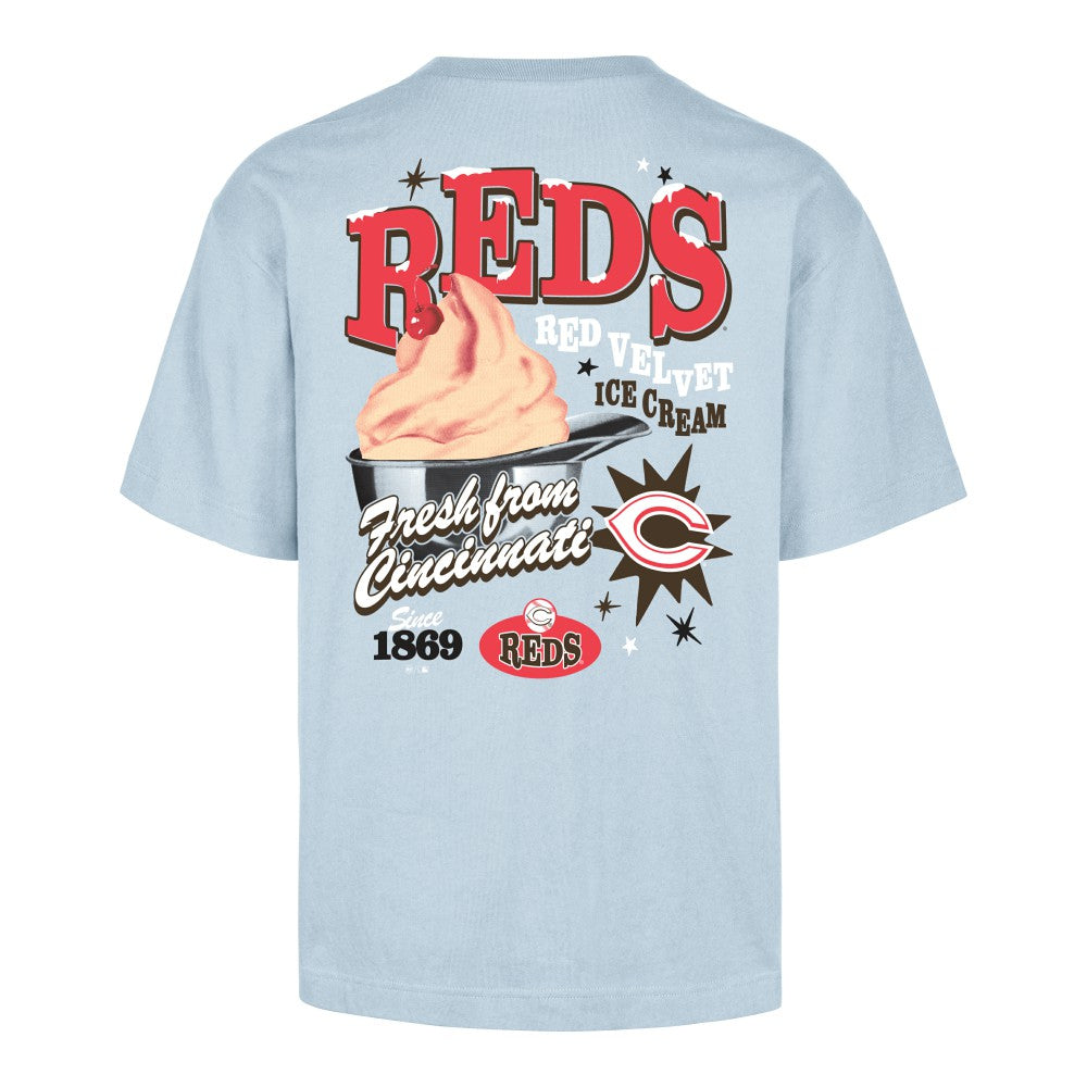 Cincinnati Reds '47 Ice Cream Parlor Foundation T-Shirt - Light Blue T-shirts