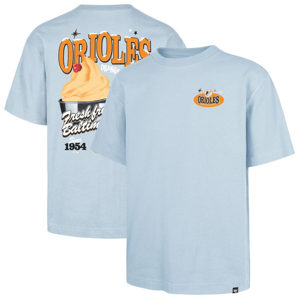 Baltimore Orioles '47 Ice Cream Parlor Foundation T-Shirt - Light Blue T-shirts