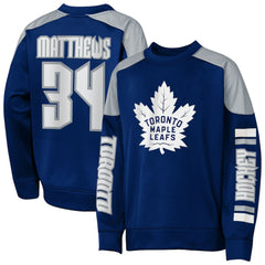 Auston Matthews Toronto Maple Leafs Outerstuff Youth Best Defense Name & Number Crewneck Sweatshirt - Blue | US 202598467