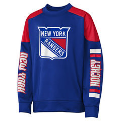 Igor Shesterkin New York Rangers Outerstuff Youth Best Defense Name & Number Crewneck Sweatshirt - Blue | US 202598469