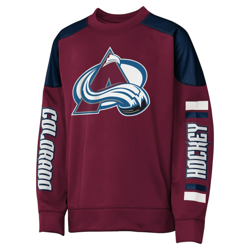Nathan MacKinnon Colorado Avalanche Outerstuff Youth Best Defense Name & Number Crewneck Sweatshirt - Burgundy | US 202598473