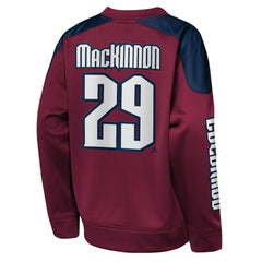 Nathan MacKinnon Colorado Avalanche Outerstuff Youth Best Defense Name & Number Crewneck Sweatshirt - Burgundy | US 202598473
