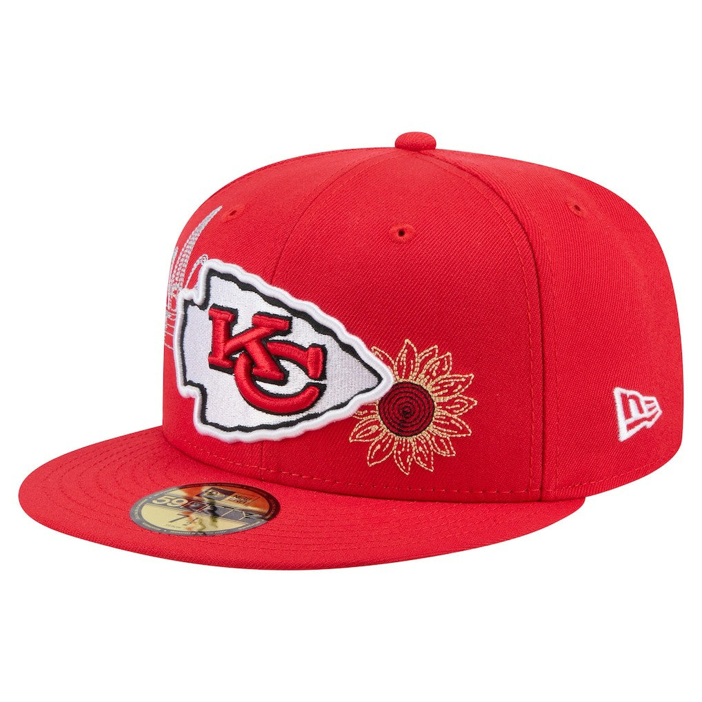 Kansas City Chiefs New Era State Stitch 59FIFTY Fitted Hat - Red Hats