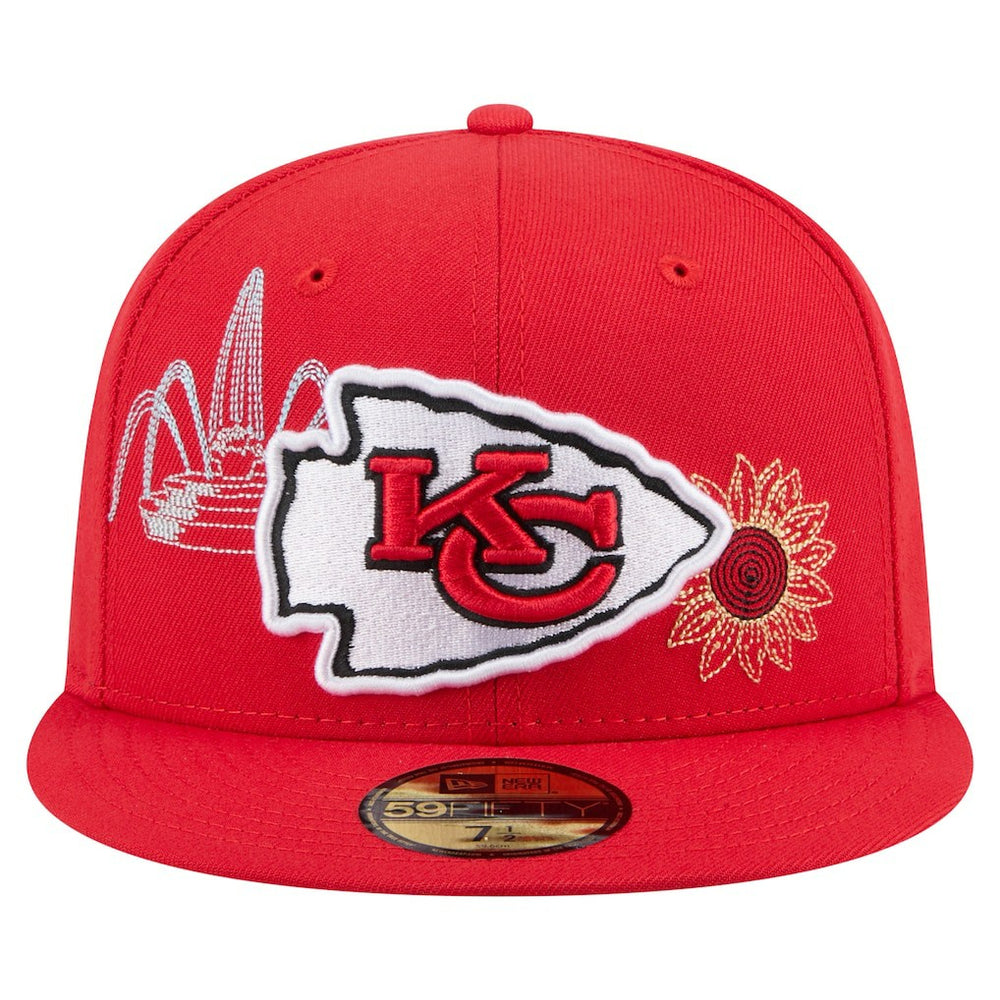 Kansas City Chiefs New Era State Stitch 59FIFTY Fitted Hat - Red Hats