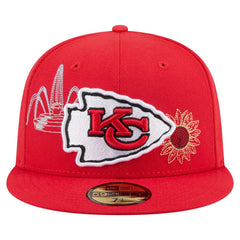Kansas City Chiefs New Era State Stitch 59FIFTY Fitted Hat - Red Hats