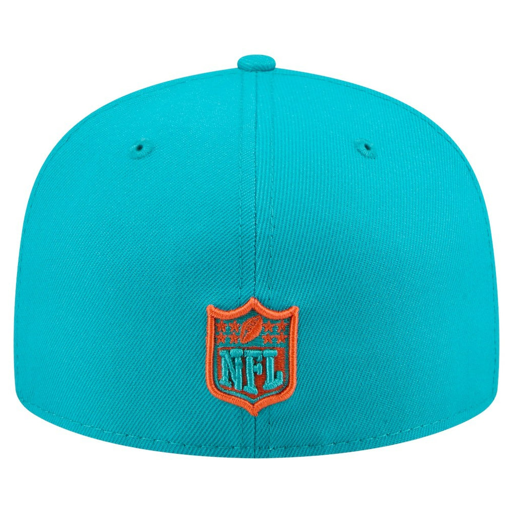 Miami Dolphins New Era State Stitch 59FIFTY Fitted Hat - Aqua Hats