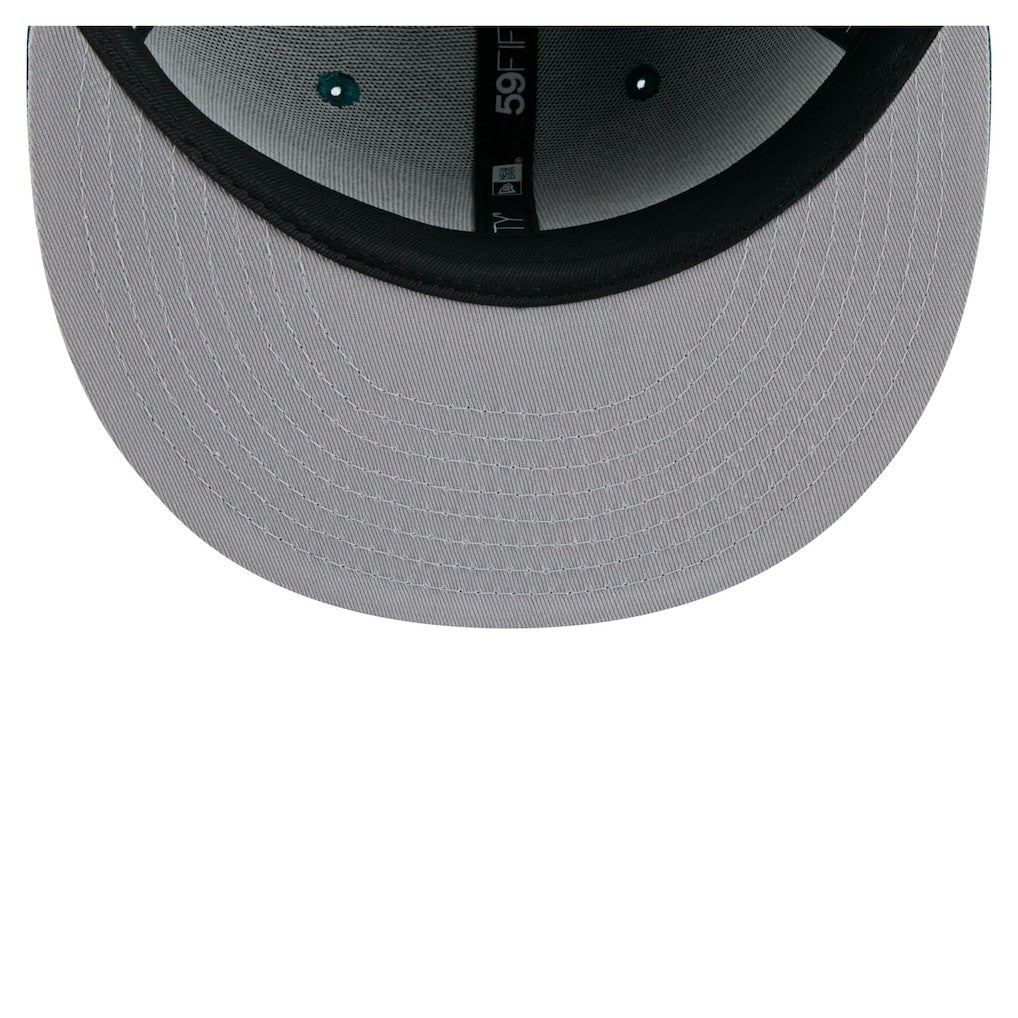Philadelphia Eagles New Era State Stitch 59FIFTY Fitted Hat - Midnight Green Hats