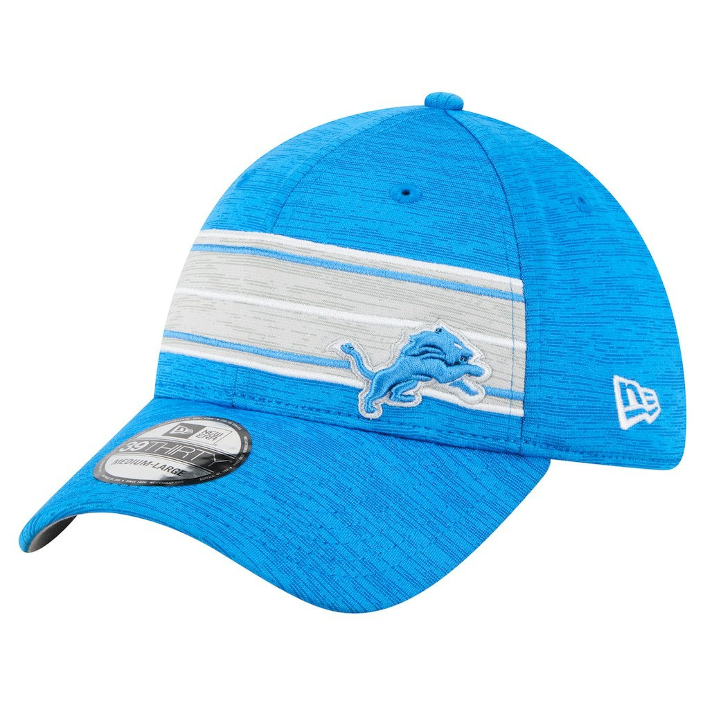 Detroit Lions New Era Stripes 39THIRTY Flex Hat - Blue Hats