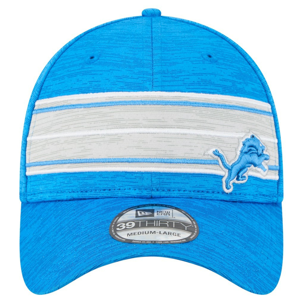 Detroit Lions New Era Stripes 39THIRTY Flex Hat - Blue Hats