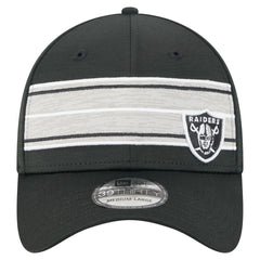 Las Vegas Raiders New Era Stripes 39THIRTY Flex Hat - Black Hats