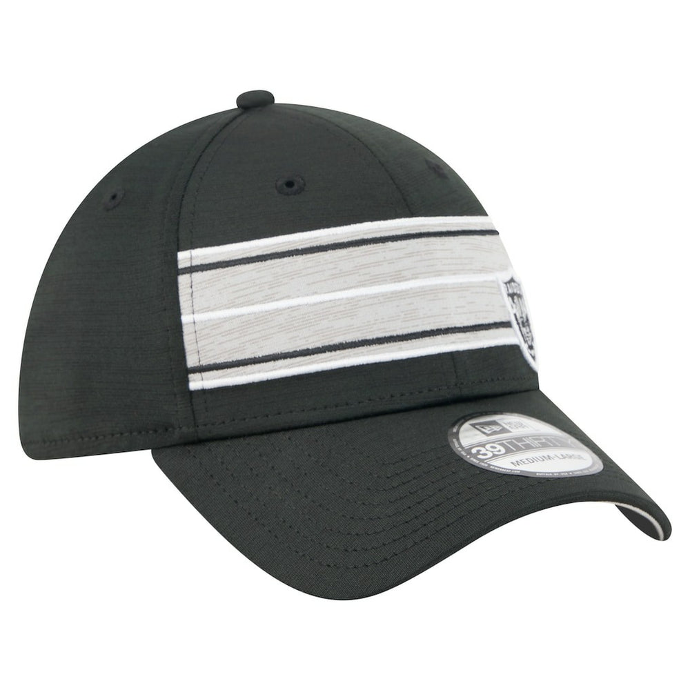 Las Vegas Raiders New Era Stripes 39THIRTY Flex Hat - Black Hats