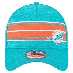 Miami Dolphins New Era Stripes 39THIRTY Flex Hat - Aqua Hats