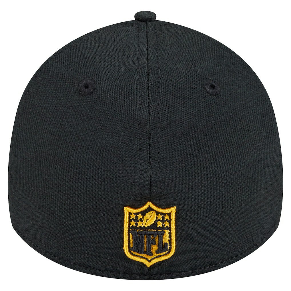 Pittsburgh Steelers New Era Stripes 39THIRTY Flex Hat - Black Hats