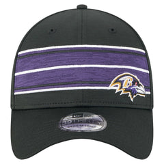 Baltimore Ravens New Era Stripes 39THIRTY Flex Hat - Black Hats