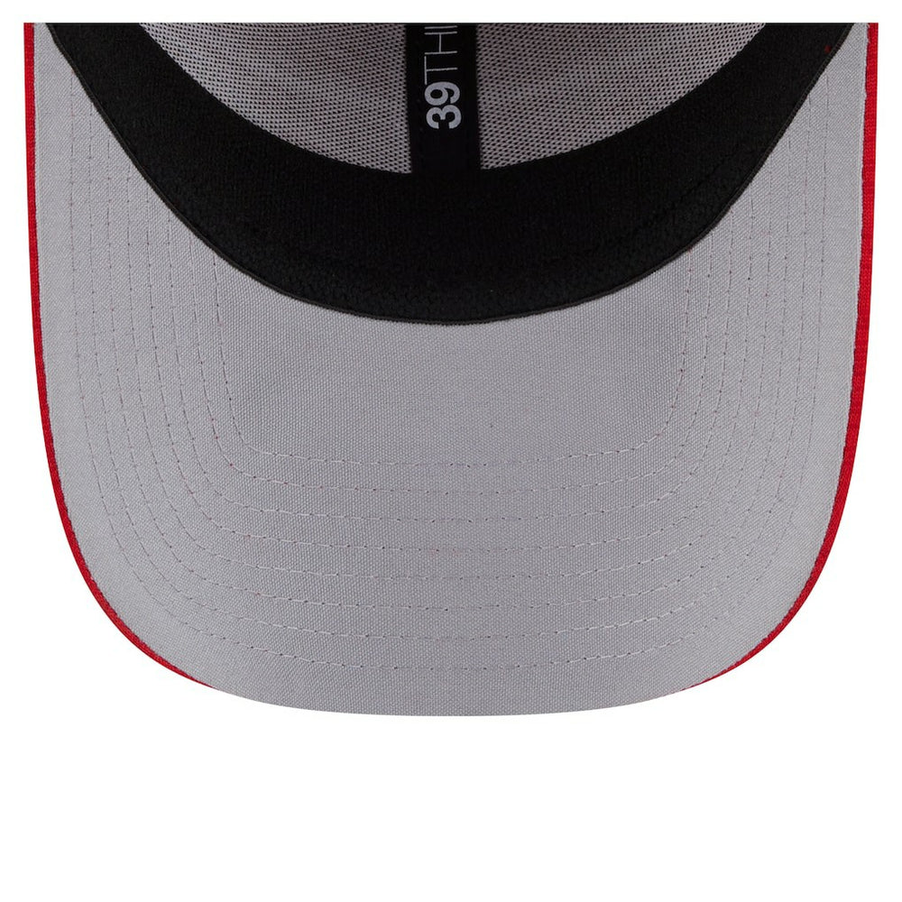 San Francisco 49ers New Era Stripes 39THIRTY Flex Hat - Scarlet Hats