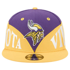 Minnesota Vikings New Era Split 9FIFTY Snapback Hat - Purple/Gold Hats