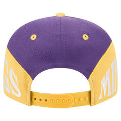Minnesota Vikings New Era Split 9FIFTY Snapback Hat - Purple/Gold Hats