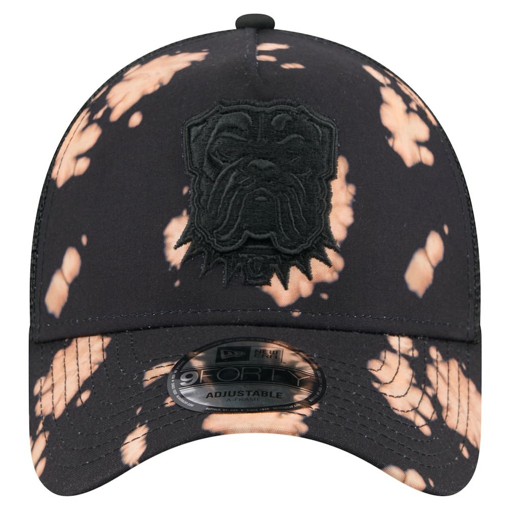 Cleveland Browns New Era Bleached A-Frame 9FORTY Trucker Adjustable Hat - Black Hats