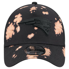 New England Patriots New Era Bleached 9FORTY A-Frame Adjustable Hat - Black Hats