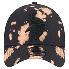 Minnesota Vikings New Era Bleached A-Frame 9FORTY Trucker Adjustable Hat - Black Hats