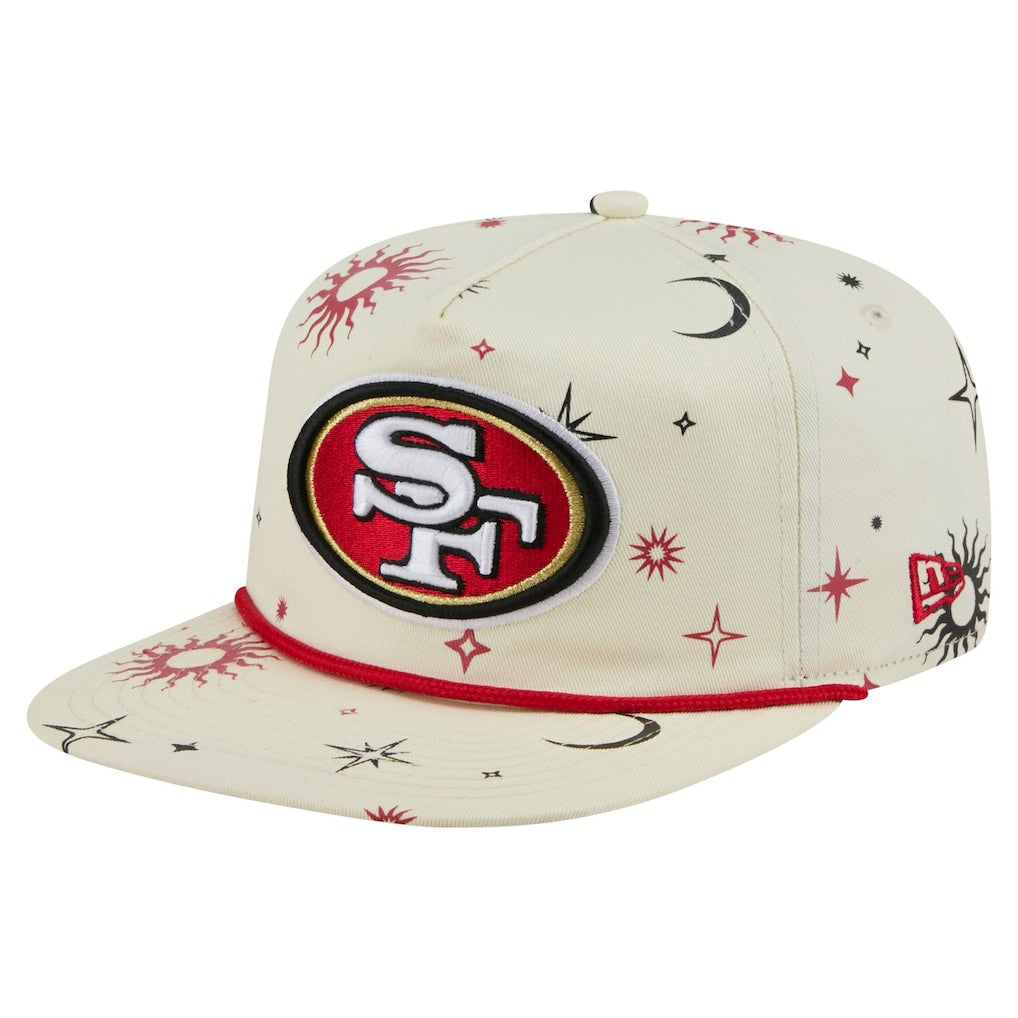 San Francisco 49ers New Era Celestial Golfer Snapback Hat - Cream Hats