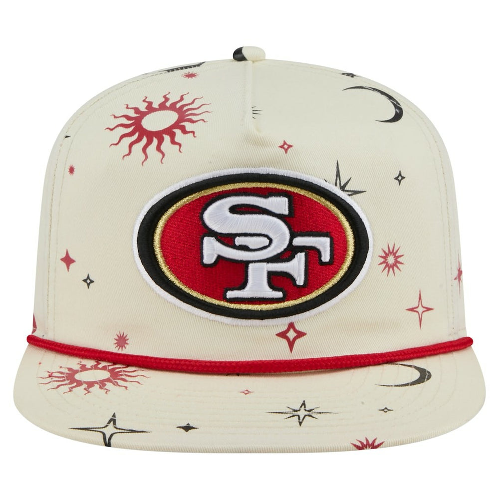San Francisco 49ers New Era Celestial Golfer Snapback Hat - Cream Hats