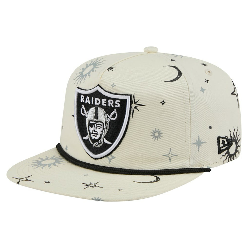 Las Vegas Raiders New Era Celestial Golfer Snapback Hat - Cream Hats