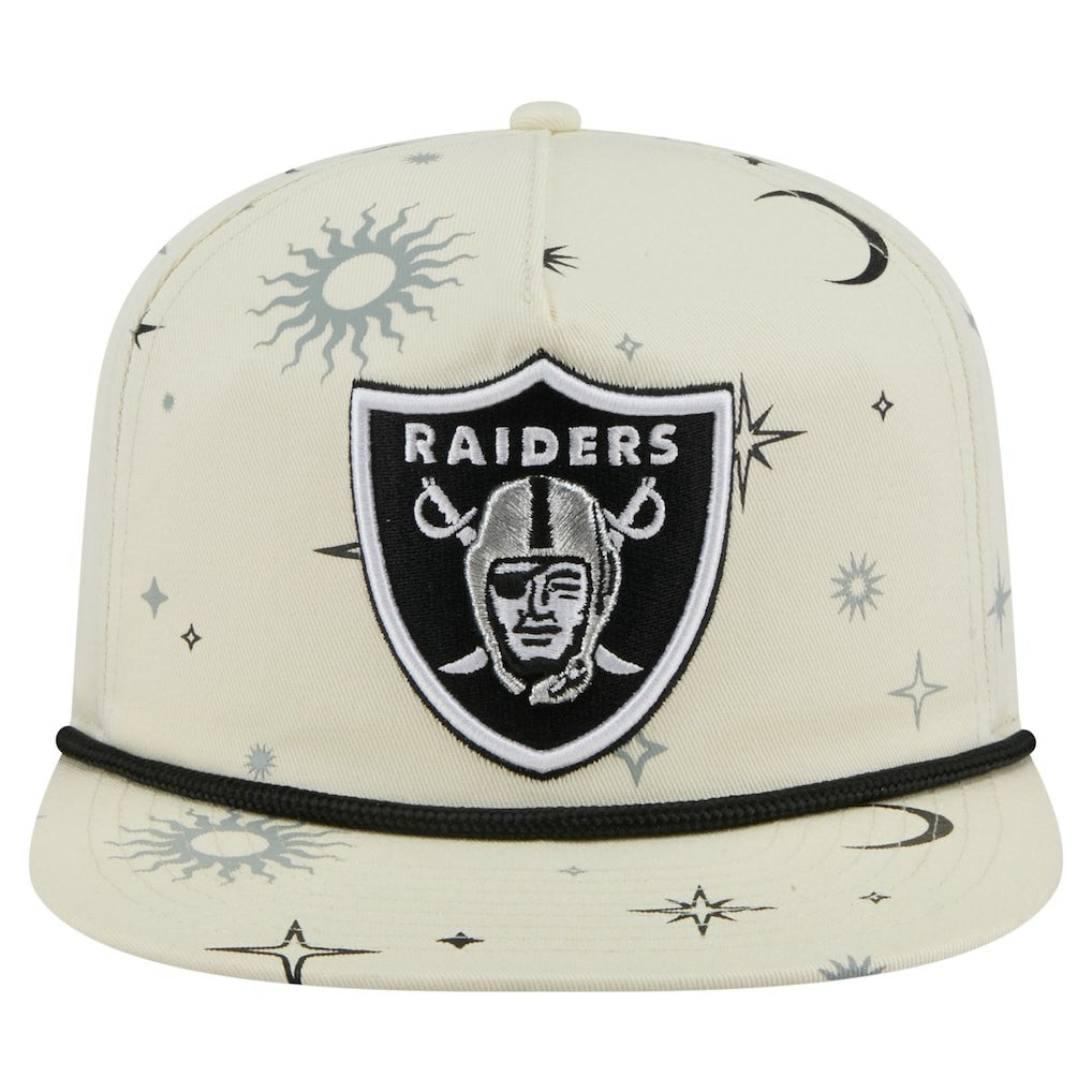 Las Vegas Raiders New Era Celestial Golfer Snapback Hat - Cream Hats